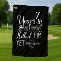 7 Years Wedding Anniversary  Golf Towel thumb 1