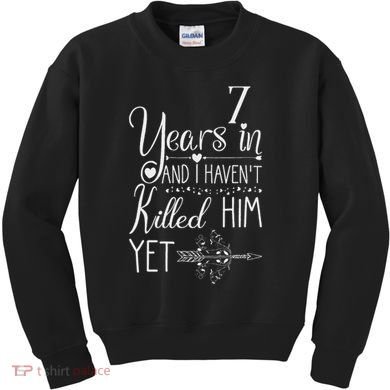 7 Years Wedding Anniversary  Kids Sweatshirt