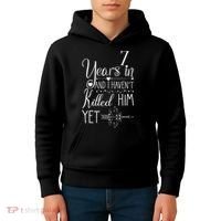 7 Years Wedding Anniversary  Kids Hoodie thumb 4