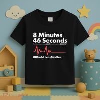 8 Mintues 46 Seconds I Can't Breathe #BLM Toddler T-Shirt thumb 3