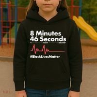 8 Mintues 46 Seconds I Can't Breathe #BLM Kids Hoodie thumb 3