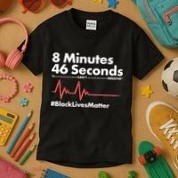 8 Mintues 46 Seconds I Can't Breathe #BLM Kids T-Shirt thumb 3
