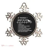 8 Things I Want In Life Horses Funny Ornament thumb 0