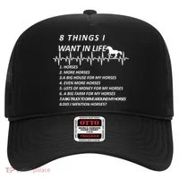 8 Things I Want In Life Horses Funny Hat thumb 0
