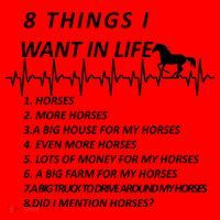 8 Things I Want In Life Horses Funny Santa Hat thumb 1