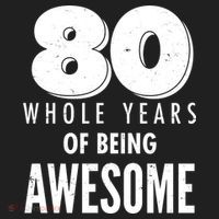 80 Whole Years Of Being Awesome Birthday Beanie thumb 2