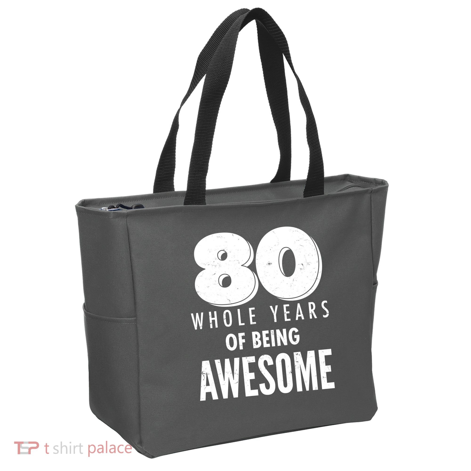 80 Whole Years Of Being Awesome Birthday Tote Bag