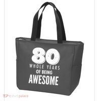 80 Whole Years Of Being Awesome Birthday Tote Bag thumb 3