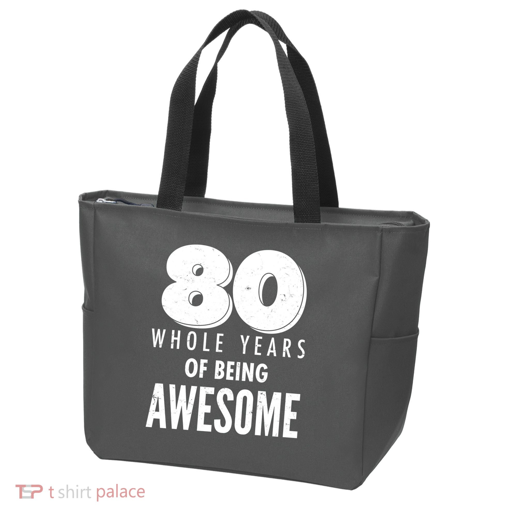 80 Whole Years Of Being Awesome Birthday Tote Bag