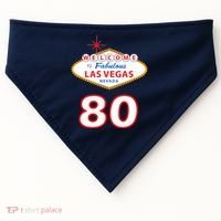 80 Years Old In Vegas - 80th Birthday USA-Made Doggie Bandana thumb 0