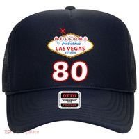 80 Years Old In Vegas - 80th Birthday Hat thumb 0