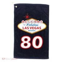 80 Years Old In Vegas - 80th Birthday Golf Towel thumb 0