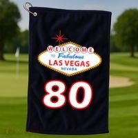 80 Years Old In Vegas - 80th Birthday Golf Towel thumb 1