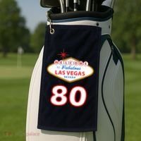 80 Years Old In Vegas - 80th Birthday Golf Towel thumb 2