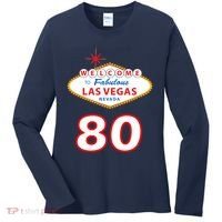 80 Years Old In Vegas - 80th Birthday Women's Long Sleeve Shirt thumb 0