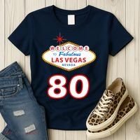 80 Years Old In Vegas - 80th Birthday Women's T-Shirt thumb 3