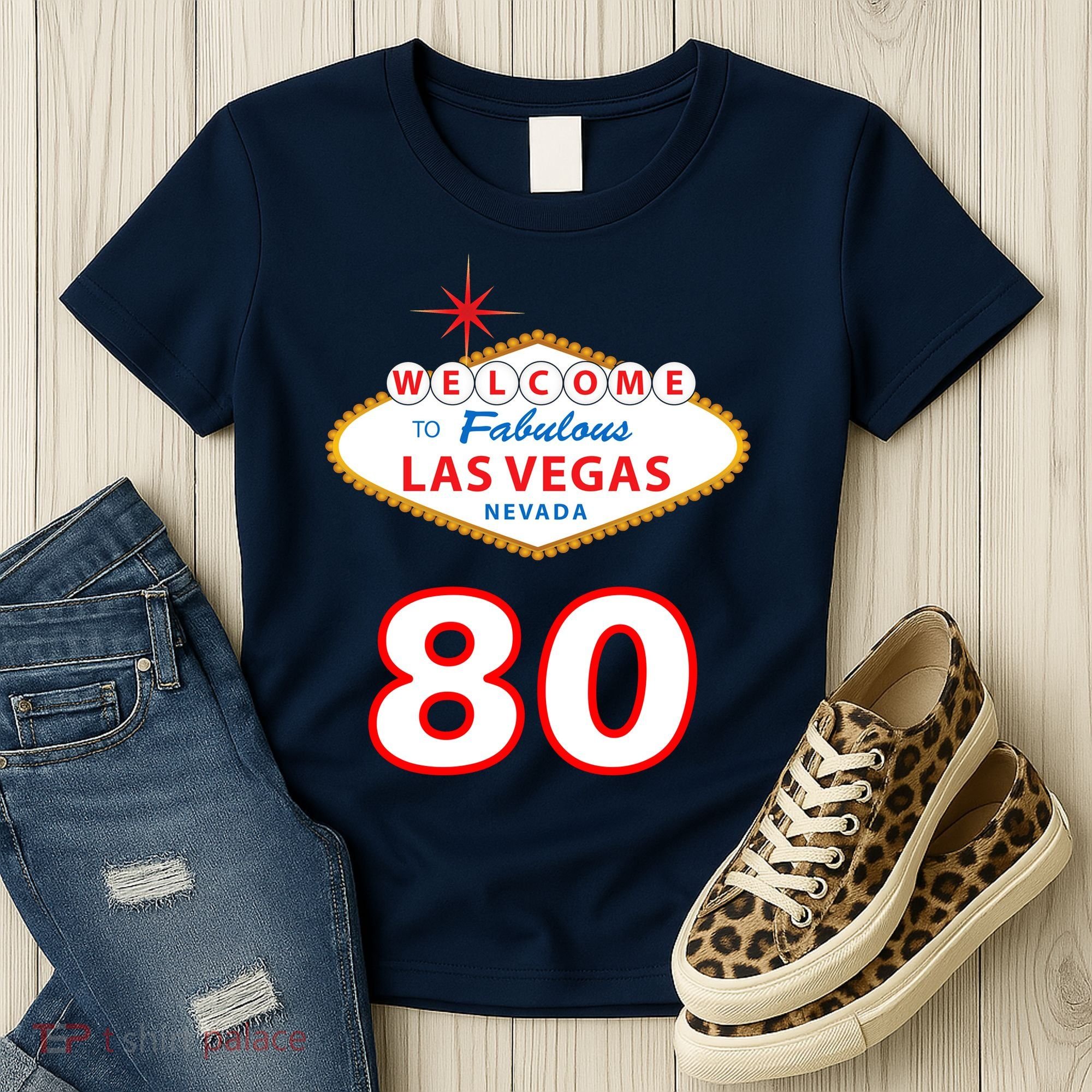 80 Years Old In Vegas - 80th Birthday Women's T-Shirt