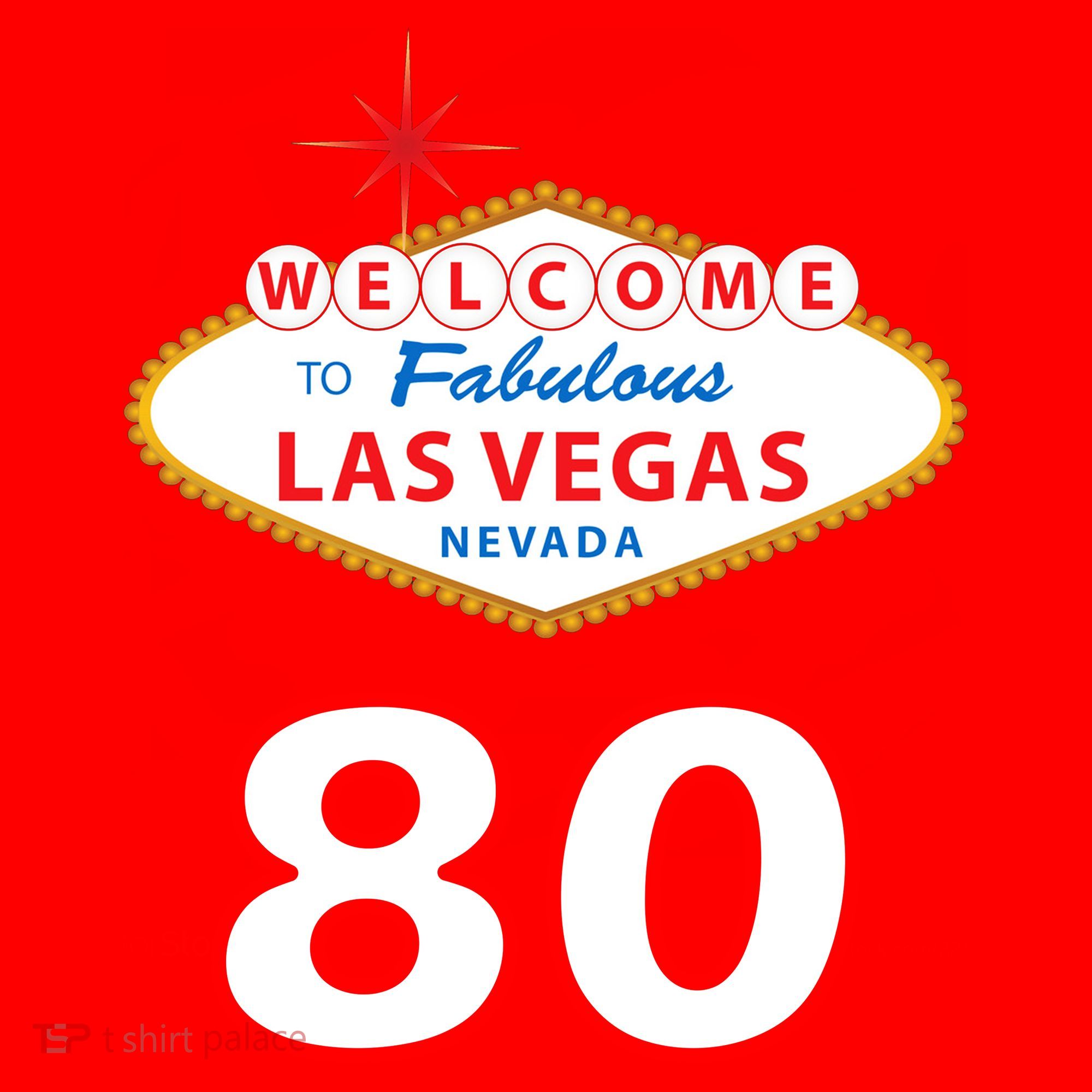80 Years Old In Vegas - 80th Birthday Santa Hat