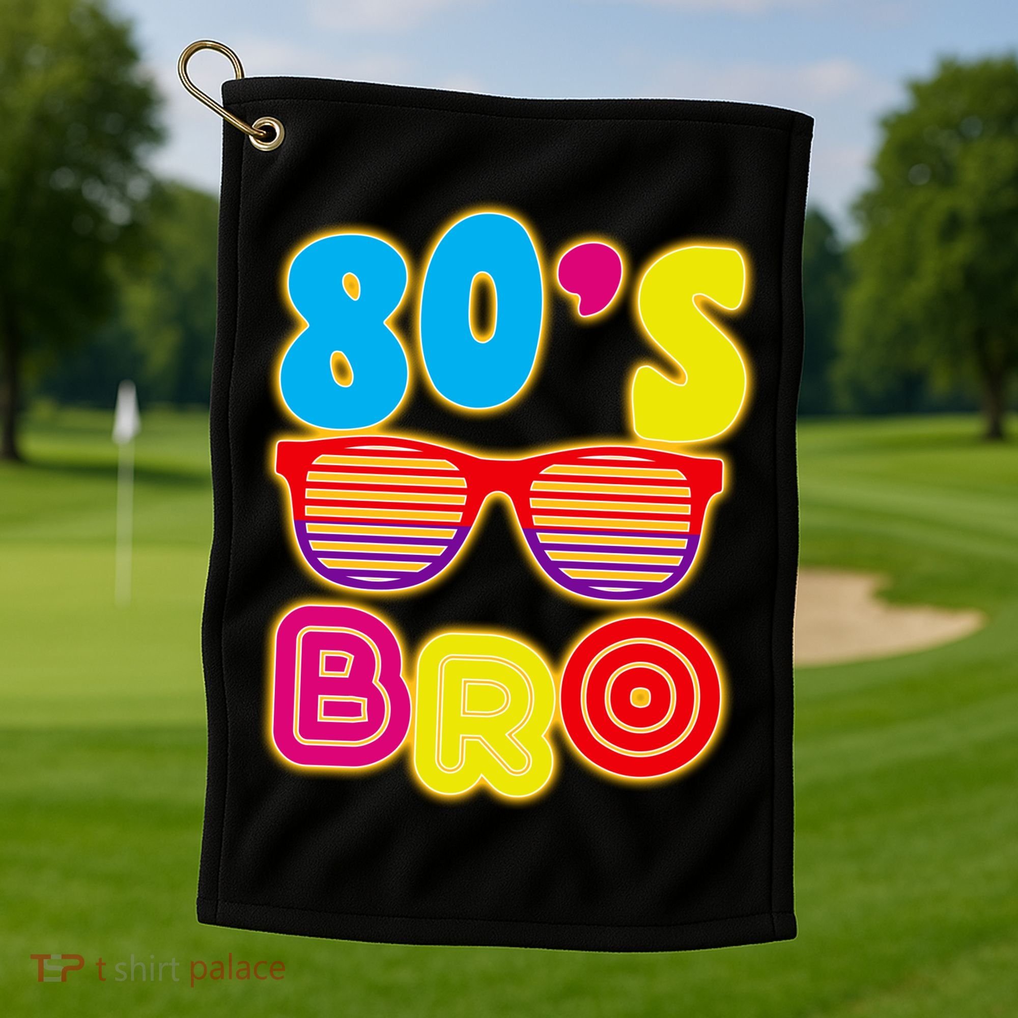 80's Bro Retro Shades Golf Towel