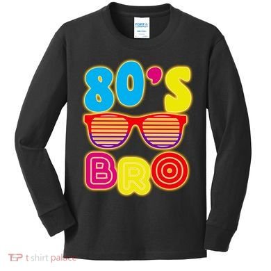 80's Bro Retro Shades Kids Long Sleeve Shirt