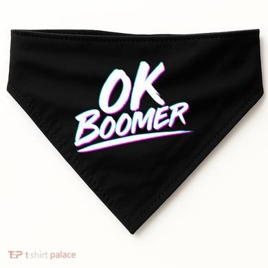 80's Retro Ok Boomer USA-Made Doggie Bandana