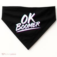 80's Retro Ok Boomer USA-Made Doggie Bandana thumb 0