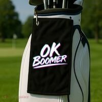 80's Retro Ok Boomer Golf Towel thumb 2
