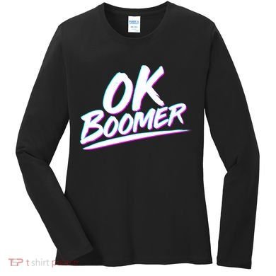 80's Retro Ok Boomer Women's Long Sleeve Shirt