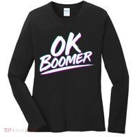 80's Retro Ok Boomer Women's Long Sleeve Shirt thumb 0