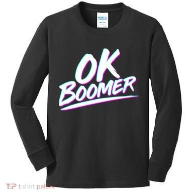 80's Retro Ok Boomer Kids Long Sleeve Shirt