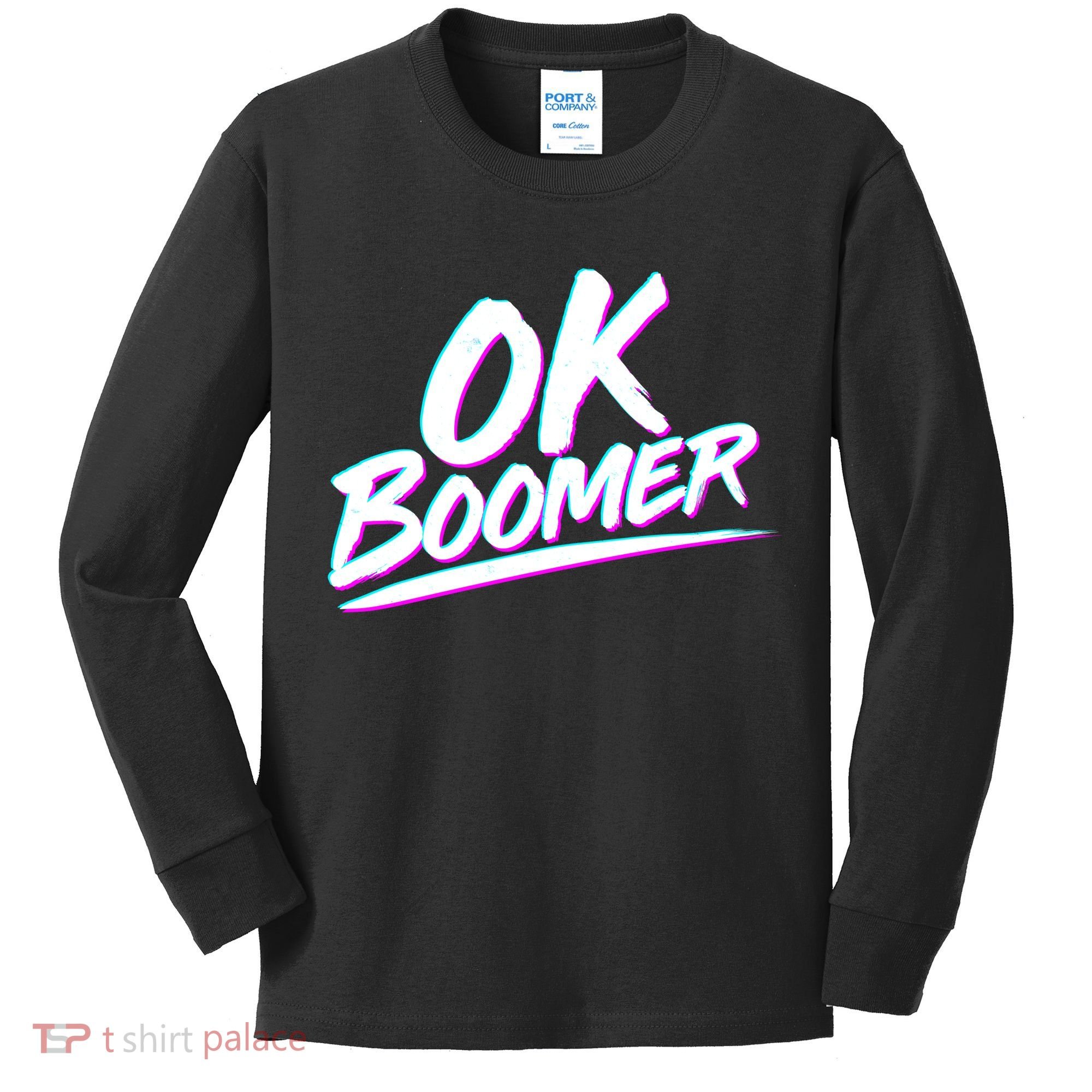 80's Retro Ok Boomer Kids Long Sleeve Shirt