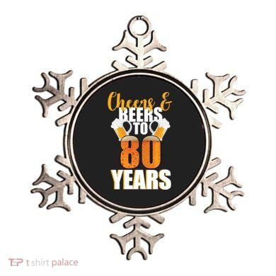 80th Birthday Cheers & Beers To 80 Years Ornament