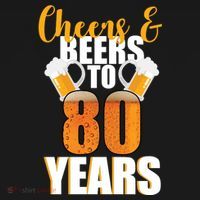80th Birthday Cheers & Beers To 80 Years Ornament thumb 1