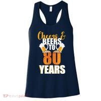 80th Birthday Cheers & Beers To 80 Years Women's Tank Top thumb 0