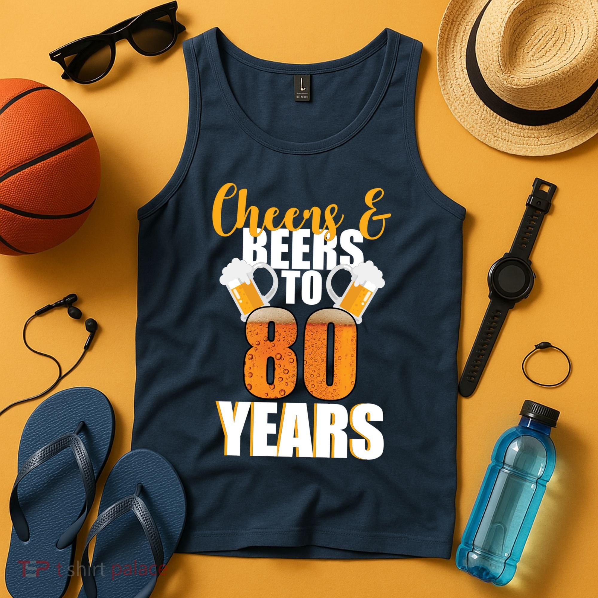 80th Birthday Cheers & Beers To 80 Years Tank Top