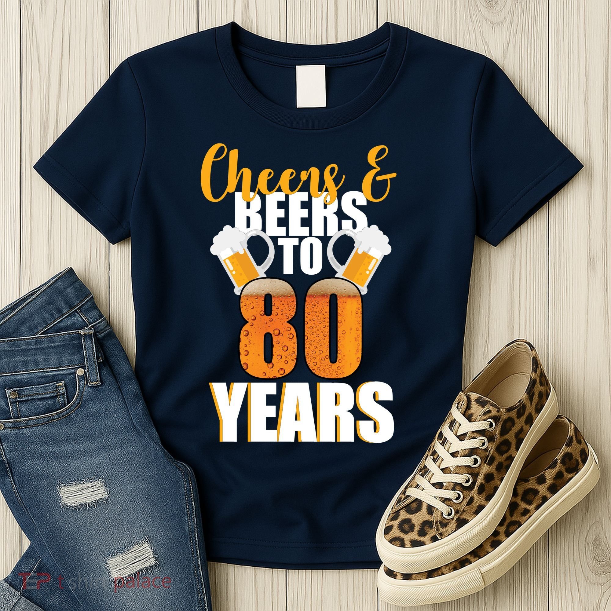80th Birthday Cheers & Beers To 80 Years Women's T-Shirt