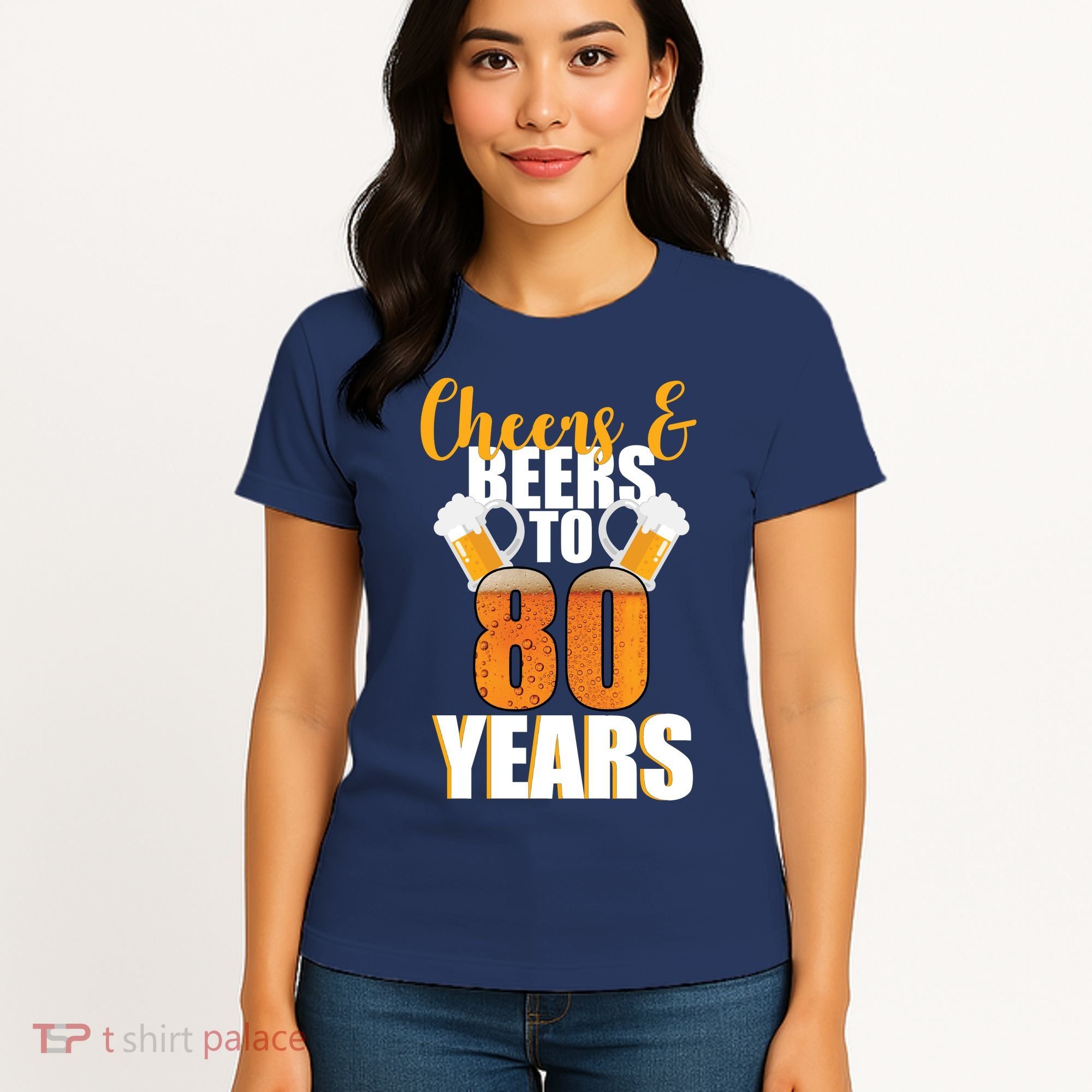 80th Birthday Cheers & Beers To 80 Years Women's T-Shirt
