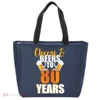 80th Birthday Cheers & Beers To 80 Years Tote Bag thumb 0
