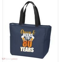 80th Birthday Cheers & Beers To 80 Years Tote Bag thumb 3