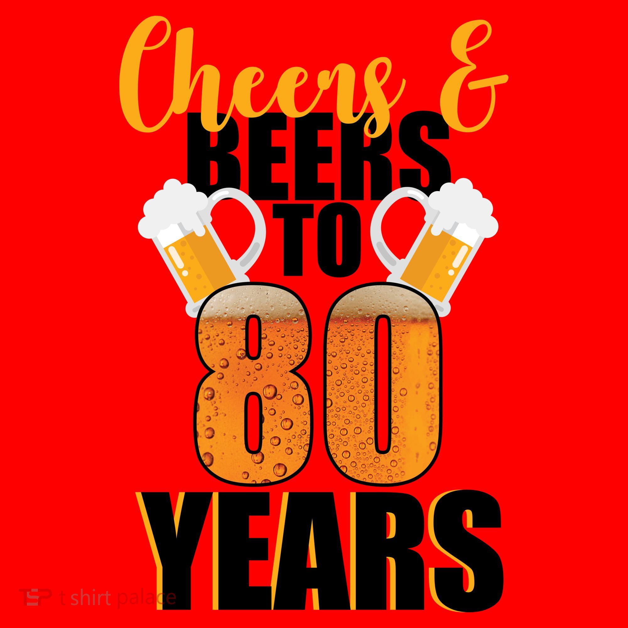 80th Birthday Cheers & Beers To 80 Years Santa Hat