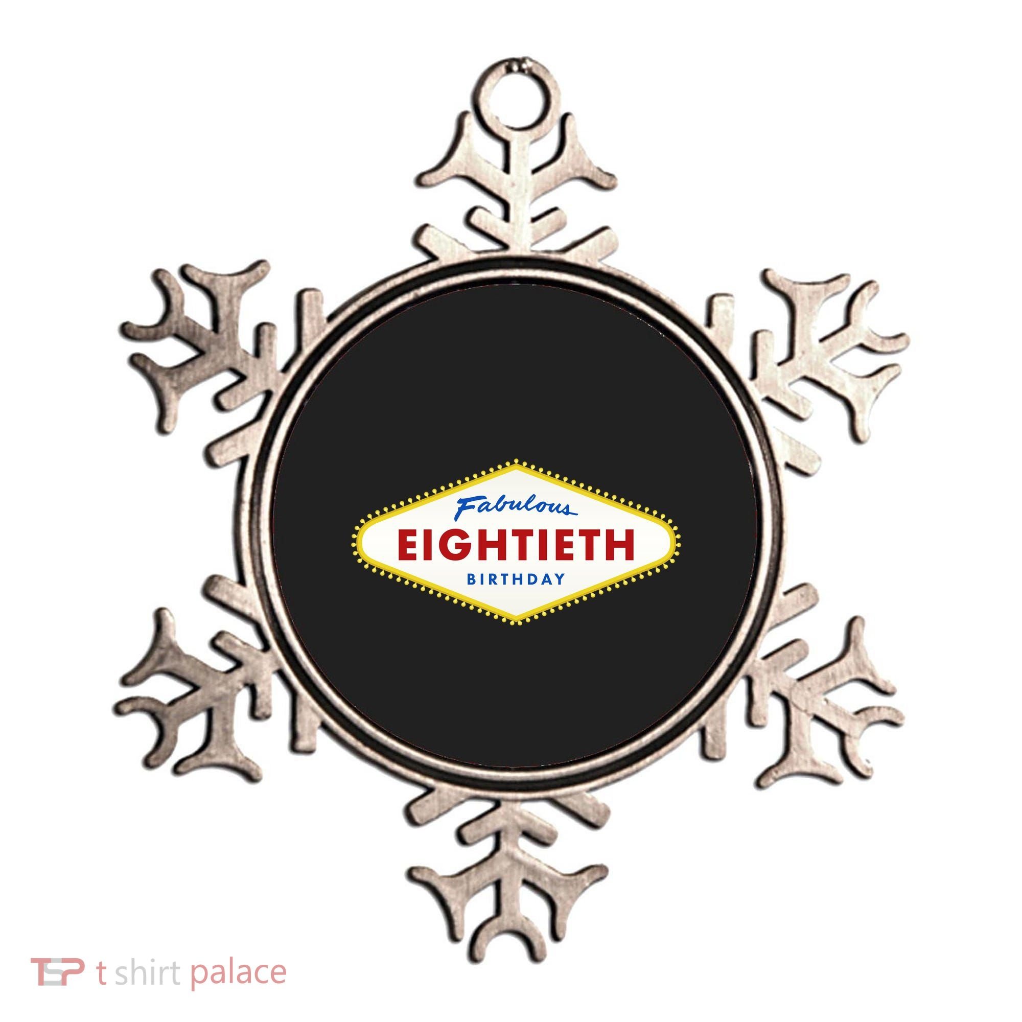 80th Birthday Las Vegas Fabulous Eightieth Ornament