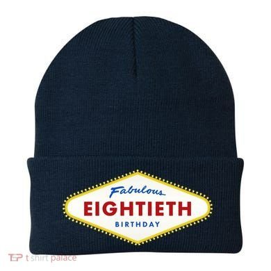 80th Birthday Las Vegas Fabulous Eightieth Beanie