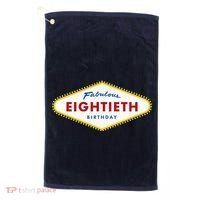 80th Birthday Las Vegas Fabulous Eightieth Golf Towel thumb 0