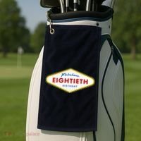 80th Birthday Las Vegas Fabulous Eightieth Golf Towel thumb 2