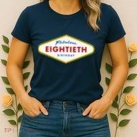 80th Birthday Las Vegas Fabulous Eightieth Women's T-Shirt thumb 2