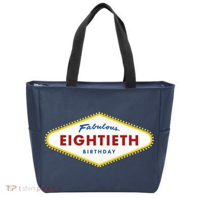 80th Birthday Las Vegas Fabulous Eightieth Tote Bag