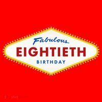 80th Birthday Las Vegas Fabulous Eightieth Santa Hat thumb 1