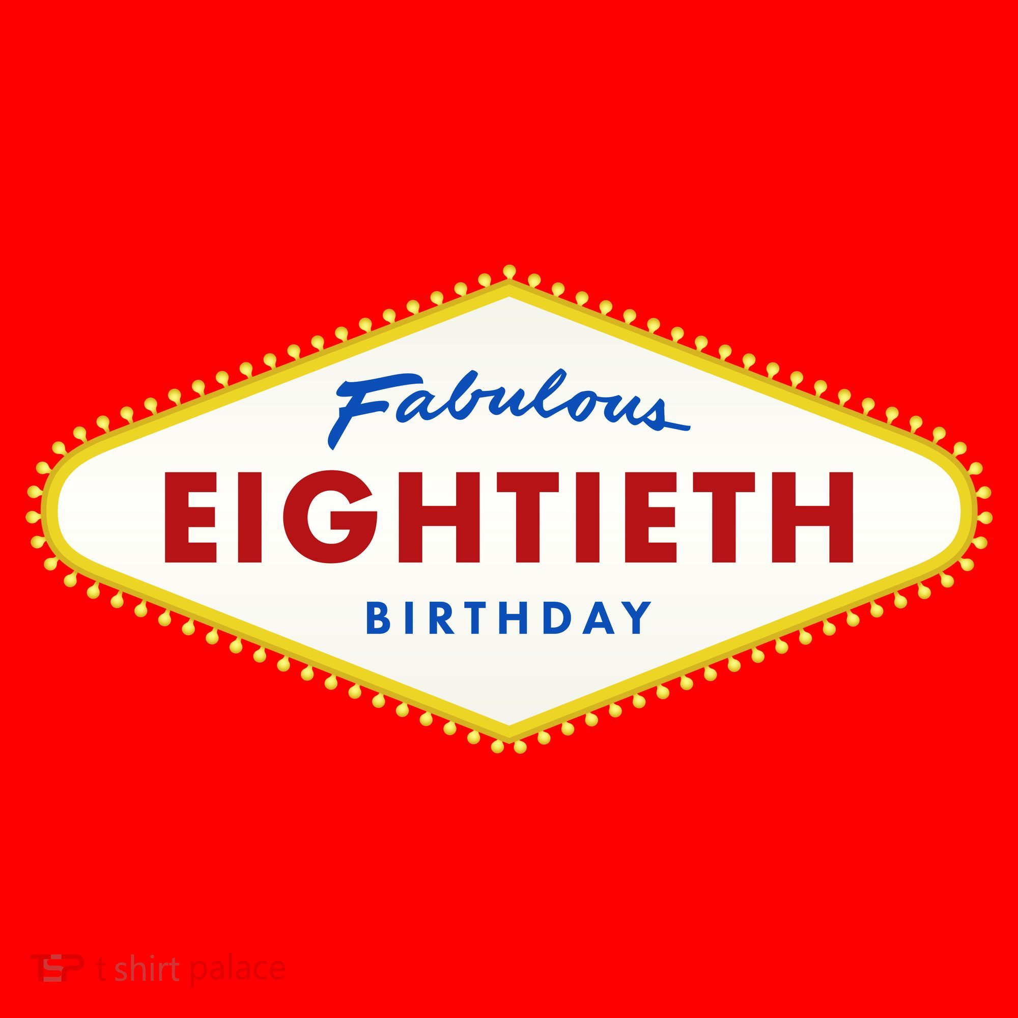 80th Birthday Las Vegas Fabulous Eightieth Santa Hat