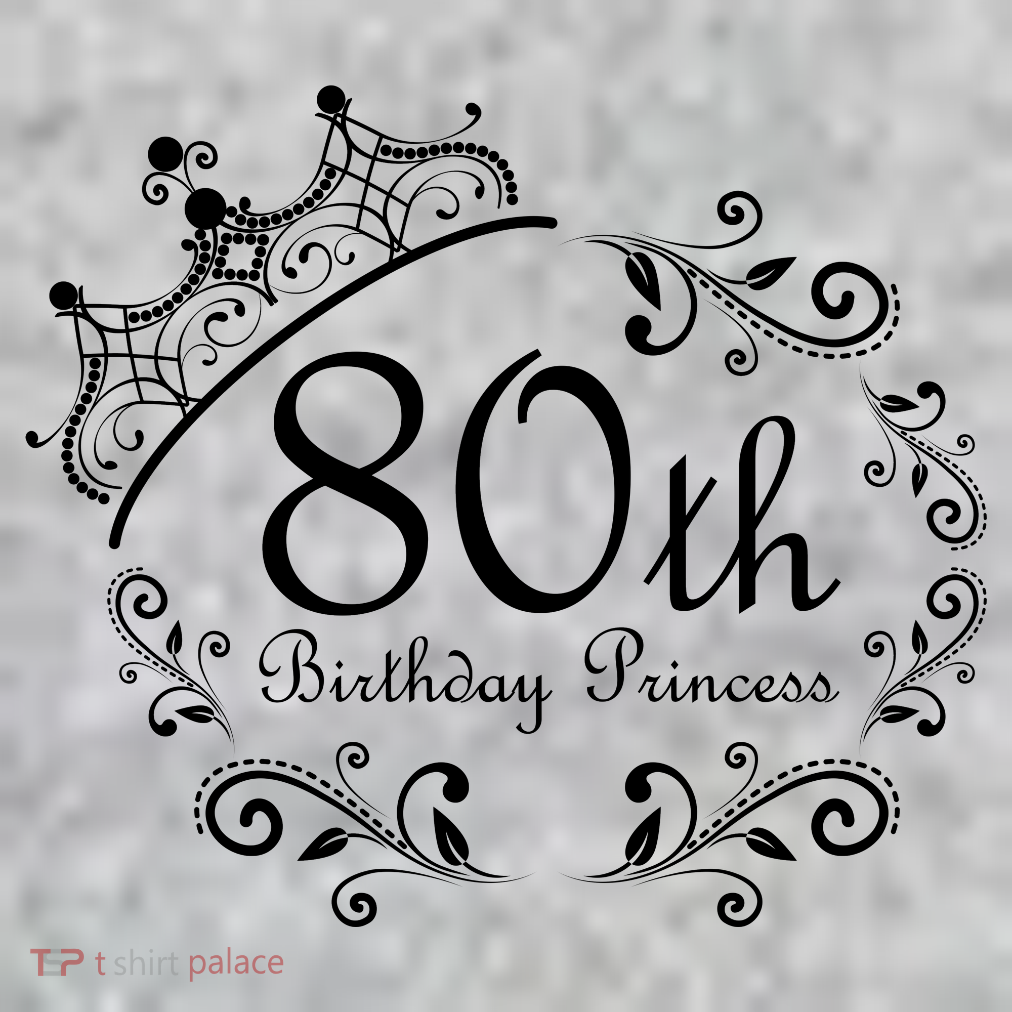 80th Birthday Princess The Baniff Cuffed Pom Beanie