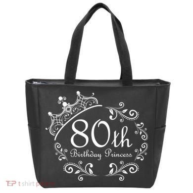 80th Birthday Princess Tote Bag